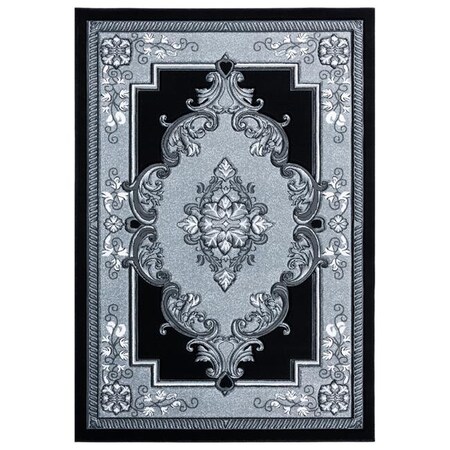 United Weavers Of America 2050 10571 912 7 ft. 10 in. x 10 ft. 6 in. Bristol Fallon Silver Rectangle Area Rug 2050 10571 912